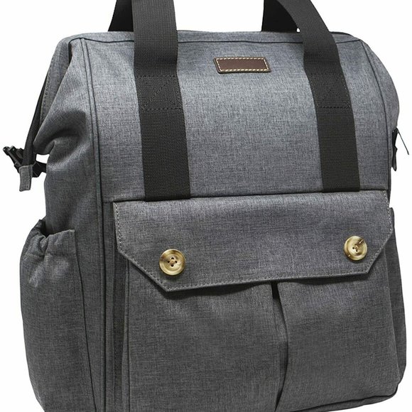 One Earth Home Handbags - One Earth Home Grey Unisex Diaper Bag, Stroller Straps Changing Pad Included NWT